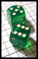 Dice : Dice - 6D - SKB Translucent Green with White Pips - SK Collection but Nov 2010